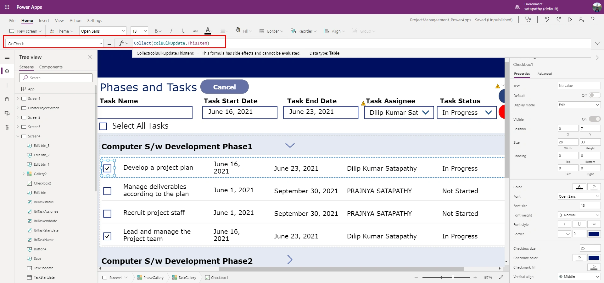 PowerApps Bulk Update Collection With Patch And Floating Concept Used For Screen Customization