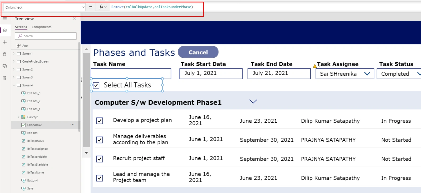 PowerApps Bulk Update Collection With Patch And Floating Concept Used For Screen Customization