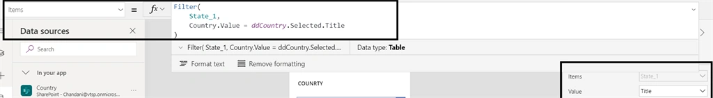 PowerApps Cascading Dropdown