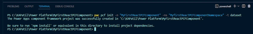 Create a PCF Component and add React