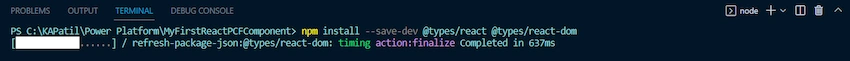 npm install --save-dev @types/react @types/react-dom