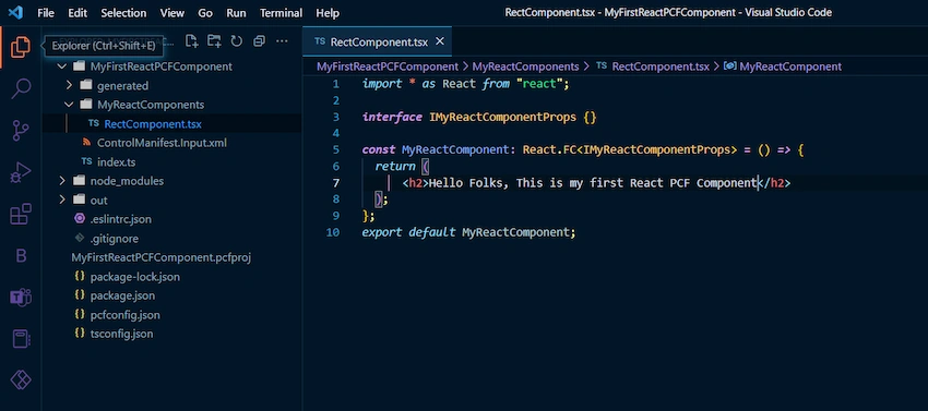 Create a React Component