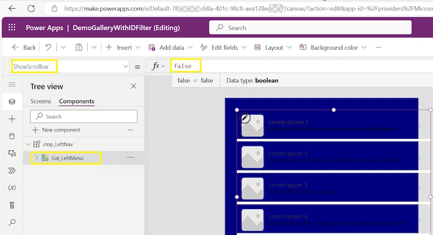 Build Navigation menu using icons and text