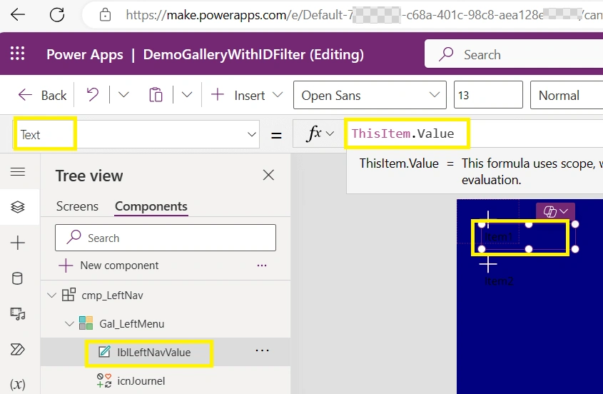 Add a new label under the icon