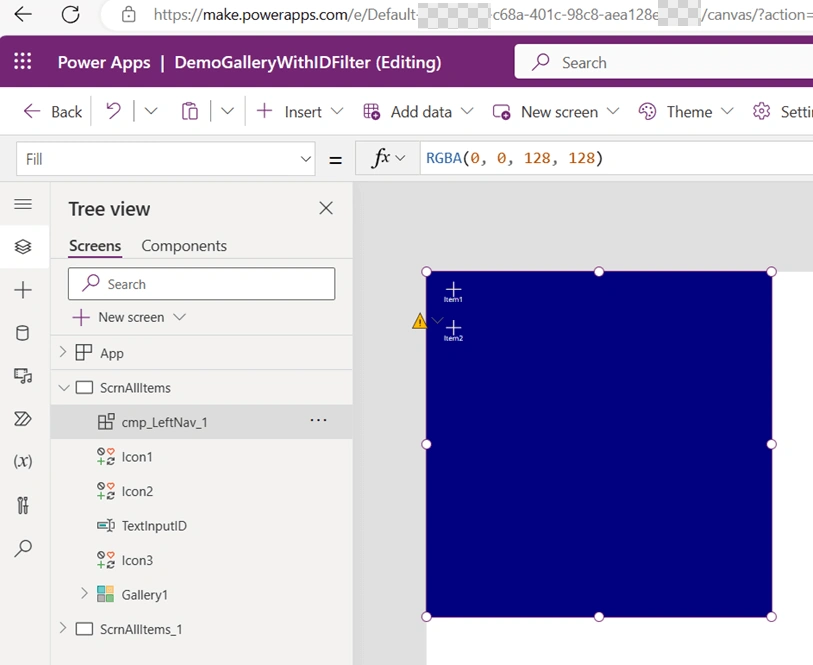 Add component onto both of the screens