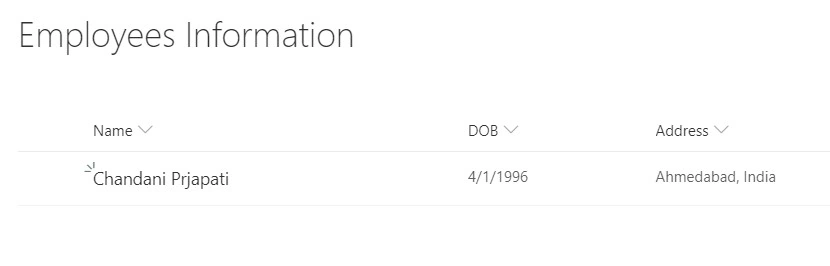 Employee Info Record