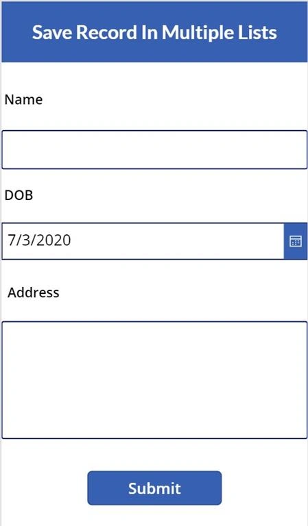 How To Save Records In Multiple List Using One Form And One Submit Button In PowerApps