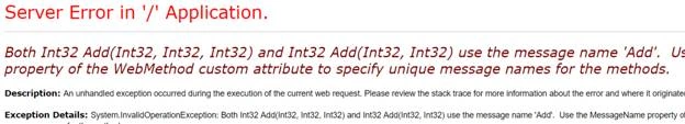 Web Method Overloading