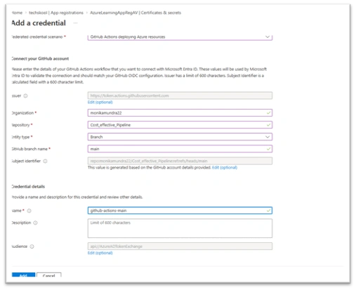 Add permission for Azure App
