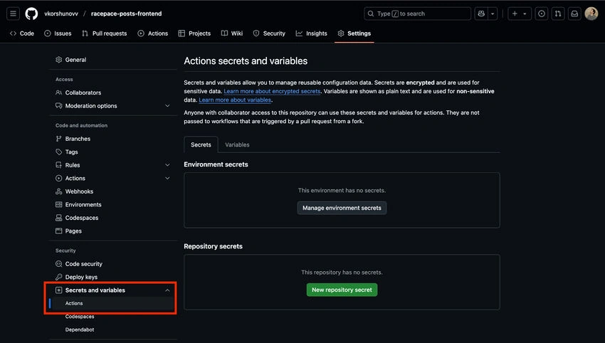 Github repository