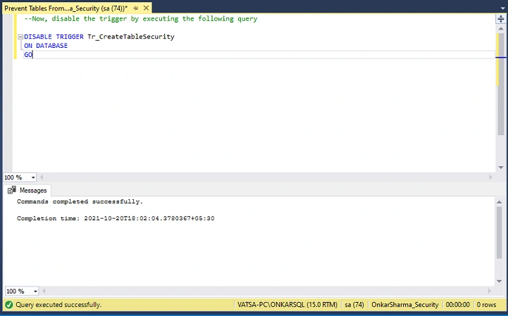 Create DDL Query4