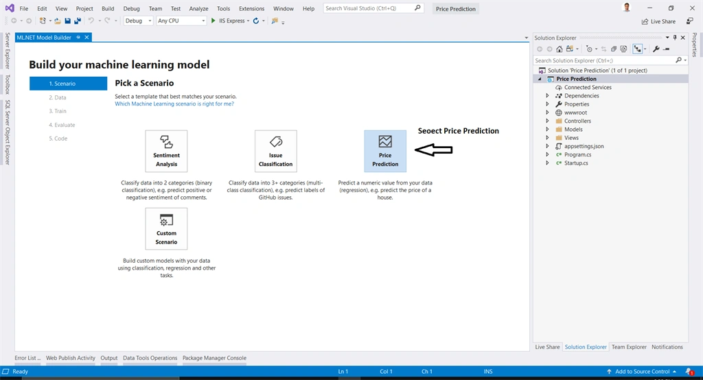 Price Prediction In ASP.NET Core Using ML.NET