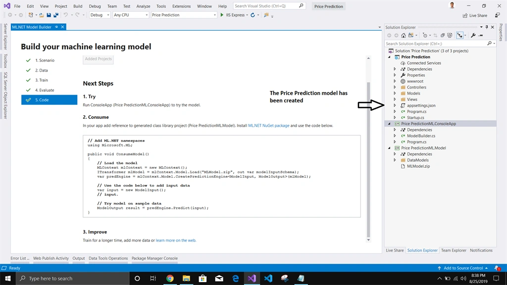 Price Prediction In ASP.NET Core Using ML.NET