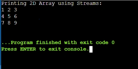 Print 2D Array using Stream