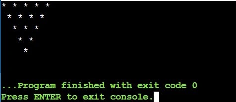 Inverted Pyramid Star Pattern in Java