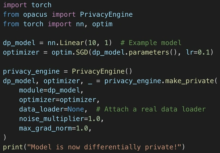 PyTorch Opacus