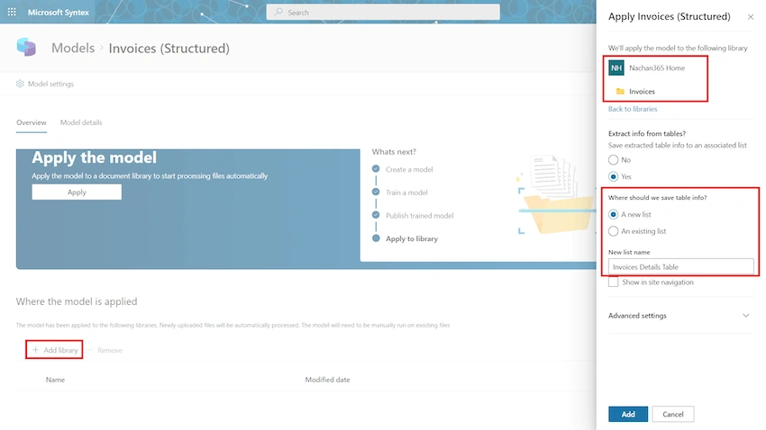 Process Structured Documents with Microsoft Syntex