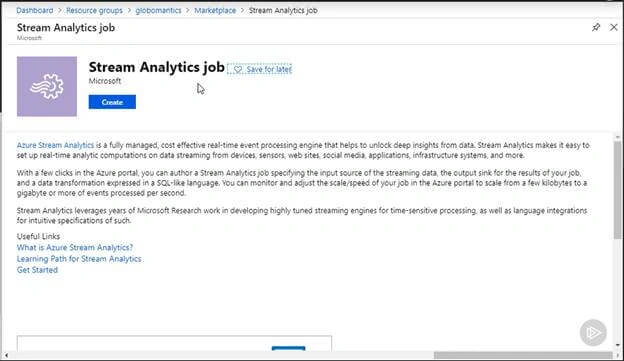 Processing Data With Azure Stream Analytics