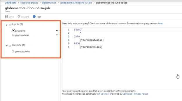 Processing Data With Azure Stream Analytics