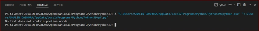 Profanity Filter using Python