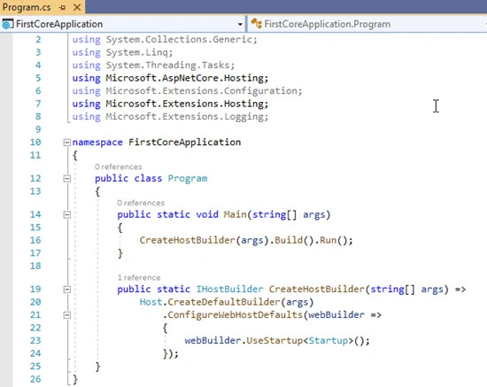 Project Structure In ASP.NET Core 3.1 Web Application