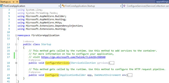 Project Structure In ASP.NET Core 3.1 Web Application