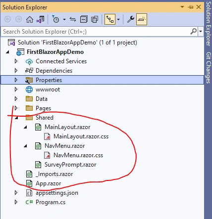 Project Structure Of Blazor In ASP.NET Core