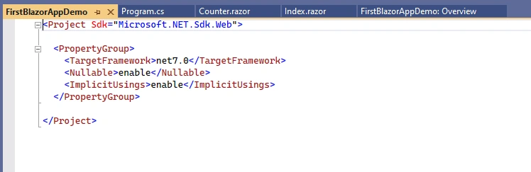 Project Structure Of Blazor In ASP.NET Core