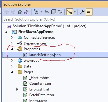 Project Structure Of Blazor In ASP.NET Core