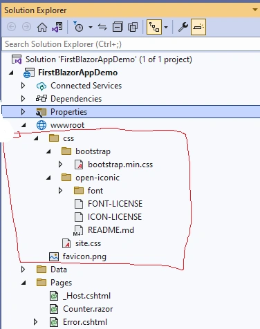 Project Structure Of Blazor In ASP.NET Core