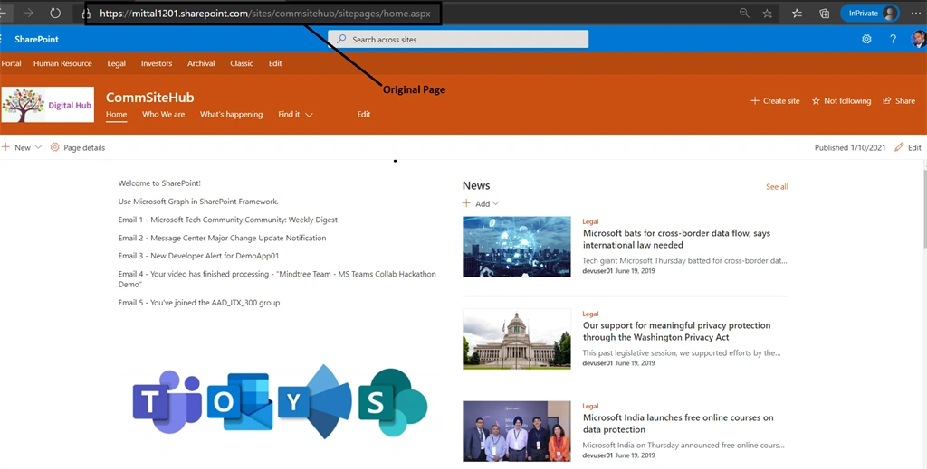 Publish Duplicate Client Side Page Changes To Original Page Within Same SPO Site Pages Library
