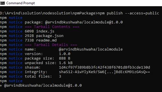 Publish Module To NPM(Node Package Manager)