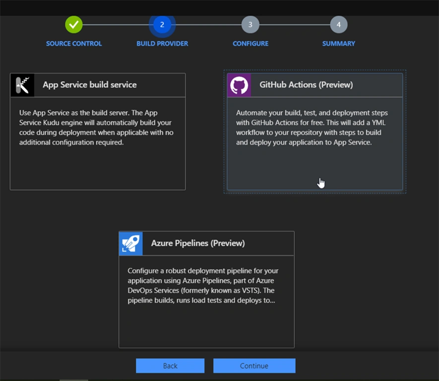 Publish .NET Core WebApp to Azure