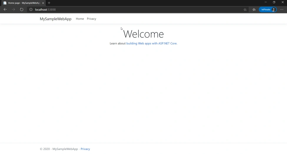 Publish .NET Core WebApp to Azure