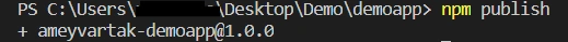 npm publish