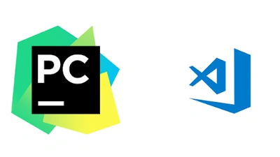 PyCharm vs Visual Studio Code; sorry for small VS Code icon, didn't mean any harm.