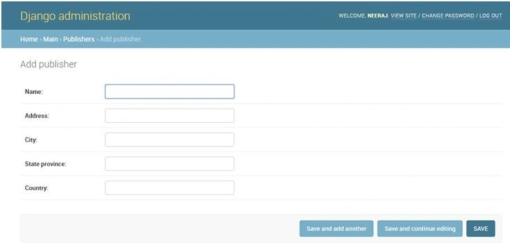 click on Publisher
