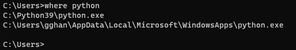 py works, but python doesn't