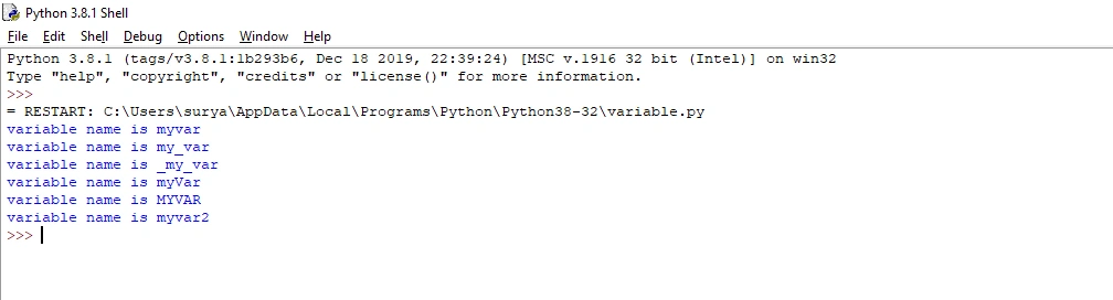 Python Variables