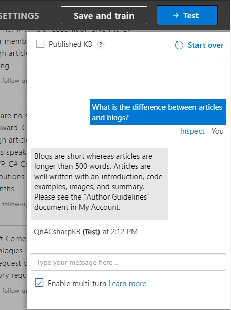 QnA Bot Using Microsoft Azure