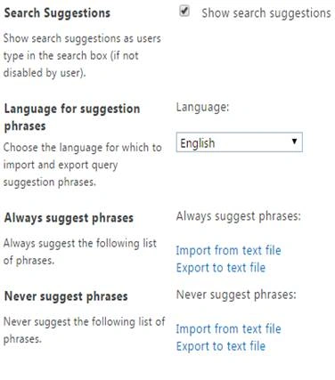 suggestions