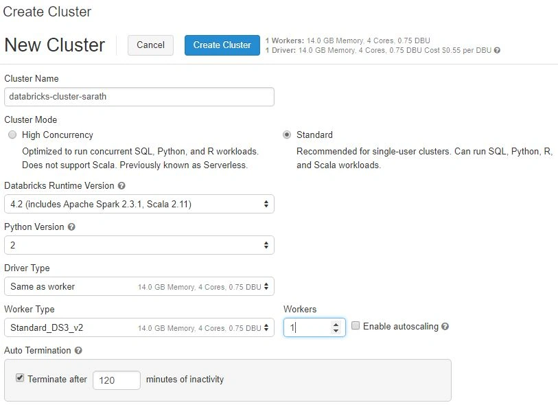 Cluster name