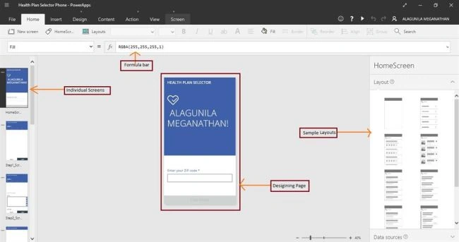 Designing the app