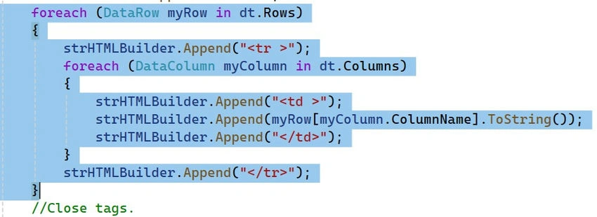 Datatable