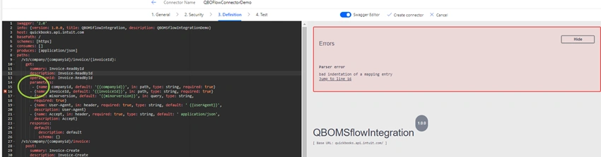 QuickBooks API Integration with Power Automate using Custom Connectors