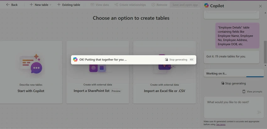 Database Tables