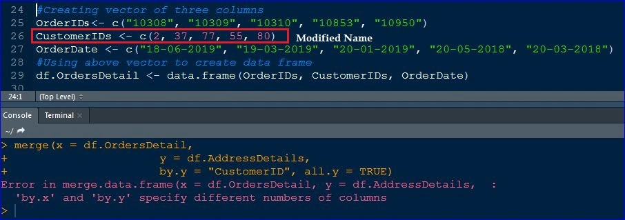 R Data Frame Operations - Merging / Joining Two Data Frames In R