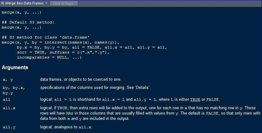 R Data Frame Operations - Merging / Joining Two Data Frames In R