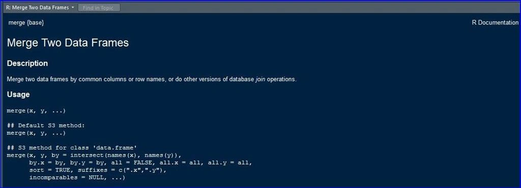 R Data Frame Operations - Merging / Joining Two Data Frames In R