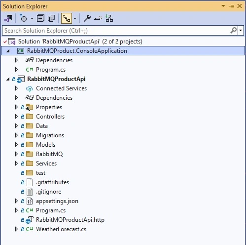 Solution explorer